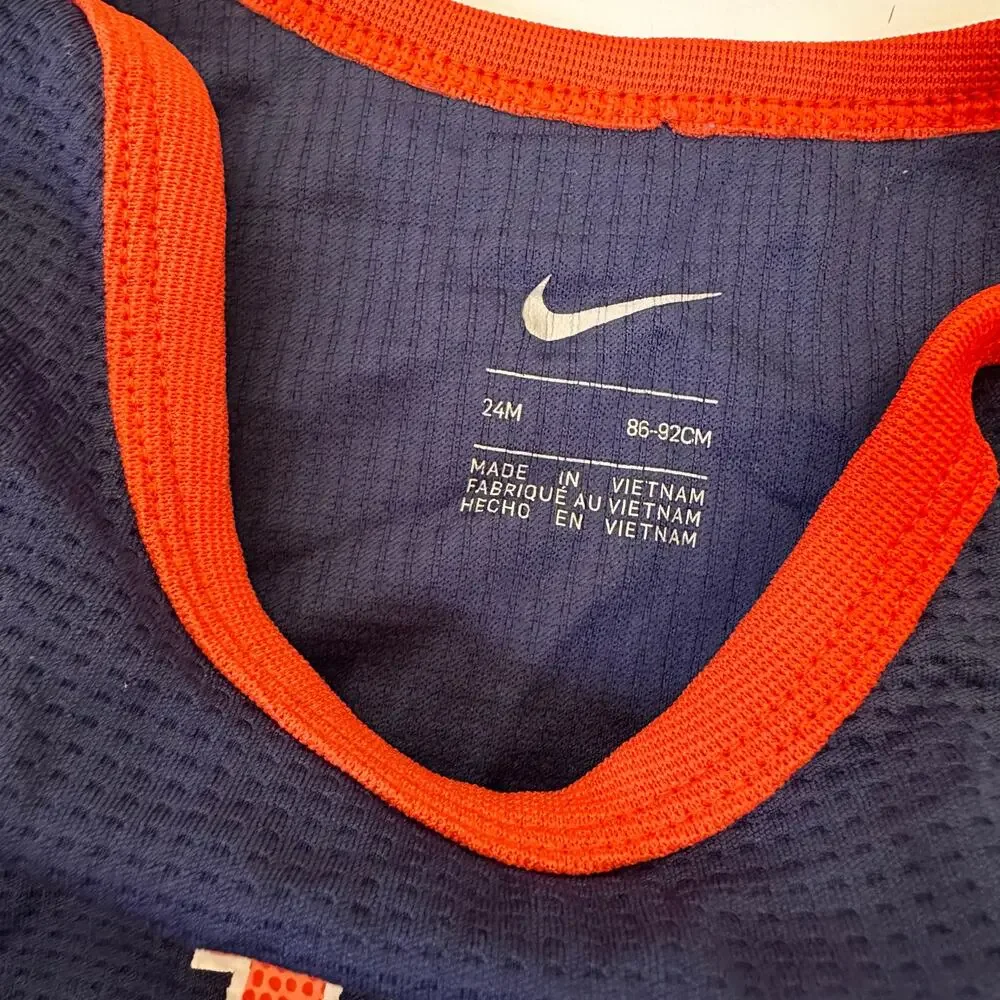 Nike Basketball Bodysuit Blue and Orange - 24 Months